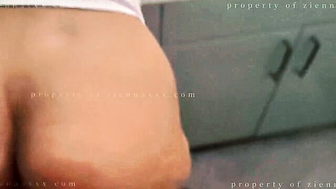 Ebony MILF thong aside closeup sex video