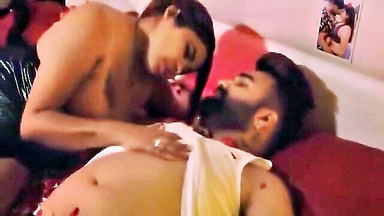 Desi MILF seduces bearded hunk uncut sex video