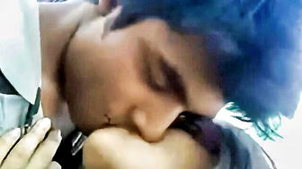 Indian rooftop neck kissing porn clip