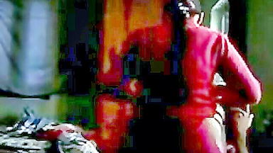Desi Muslim red dress doggy porn clip