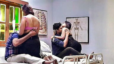 Indian doctor clinic threesome xxx video