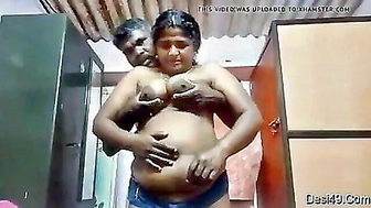 Tamil mature chubby couple embrace xxx clip