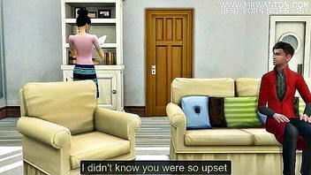 Sims Indian family couch threesome xxx clip