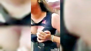 Desi babe squeezing big tits explicit porn