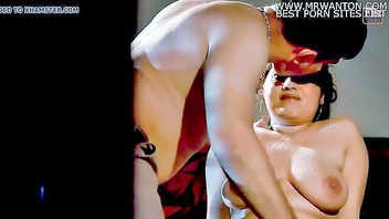 Blindfolded busty Desi wife cuckold hardcore sex
