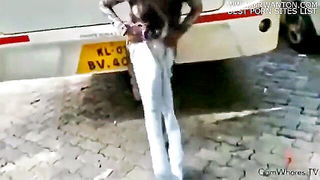 Indian girlfriend doggystyle by car sex video