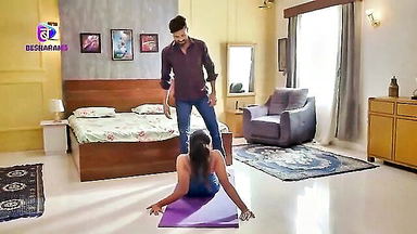 Desi yoga pose rear tease porn clip