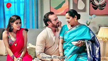Indian MILFs saree guard threesome porn movie