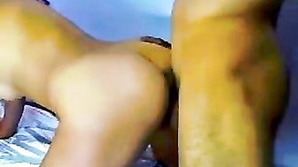 Indian wife doggy style lover porn clip