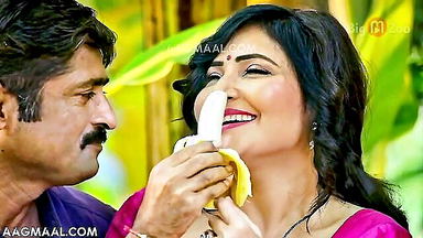 Curvy Indian MILF banana tease porn clip