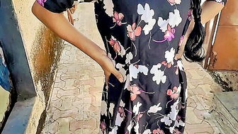 Desi neighbor doggy style outdoors hardcore sex