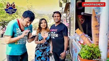 Indian babe street cart threesome xxx video