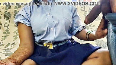 Desi schoolgirl uniform handjob sex video