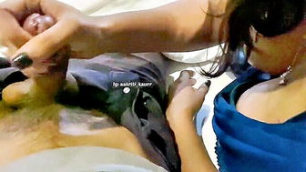 Desi stepsister handjob in Oyo porn video