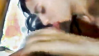 Blonde babe oral in car porn video