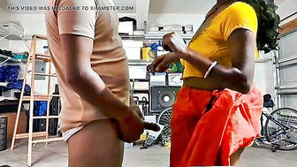 Indian babe strokes BBC handjob porn movie