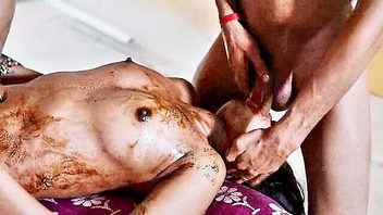 Chocolate-covered Indian first time xxx clip