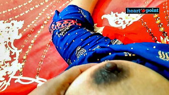Desi maid blue saree nipple close-up sex video