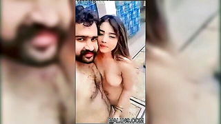Busty Mallu topless car blowjob explicit porn