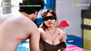 Blindfolded Indian MILF bhabhi doggystyle explicit porn