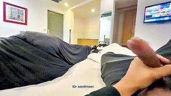 Indian stepsister POV handjob in bed hardcore sex