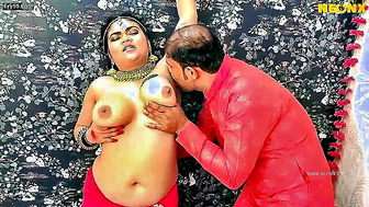 Busty desi bride tits sucked porn clip
