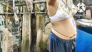 Indian bhabhi housewife bra skirt tease full scene