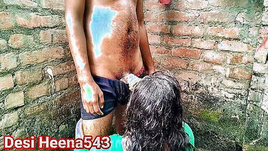 DesiHeena outdoor bhabhi blowjob sex video