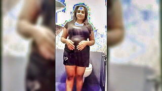 Pregnant Arya bathroom solo full scene