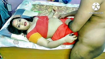 Desi chachi red saree missionary full scene