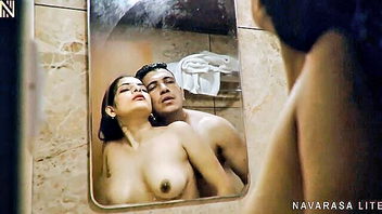Janvi mirror embrace nude couple sex video