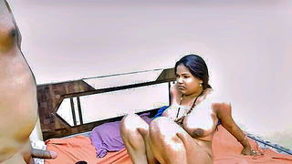 Busty Mallu wife bed closeup xxx video