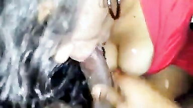 Indian beauty deepthroats huge cock hardcore sex