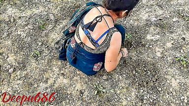 Indian MILF creampie in field xxx clip