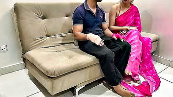 Saara pink saree stepmom seduction porn movie