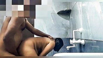 Indian wife anal bathroom doggy porn video