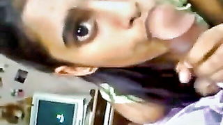 Indian girlfriend selfie POV blowjob sex video