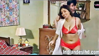 Busty desi wife red lingerie sex video