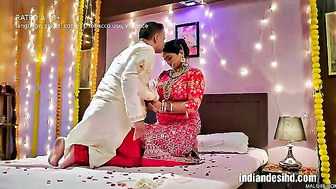 Desi Indian bride bed kiss xxx clip