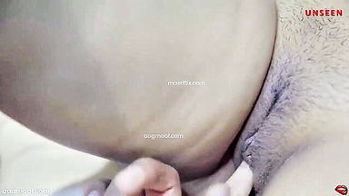 Indian hairy pussy closeup fingering uncut sex video