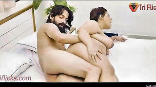 Curvy Indian stepmom spooning sex porn movie