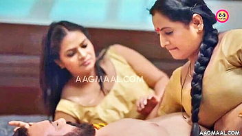 Indian mature aunty threesome porn movie