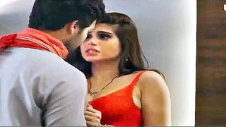 Desi beauty in red dress full scene