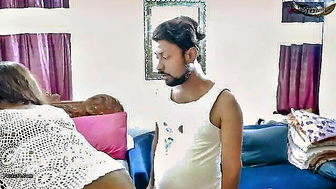 Desi babe teases bearded hunk porn video