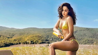 Kiara Advani yellow bikini poolside porn video