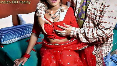 Indian stepmom in red saree porn clip