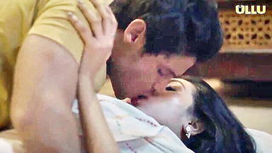 Indian babe kisses muscular lover full scene