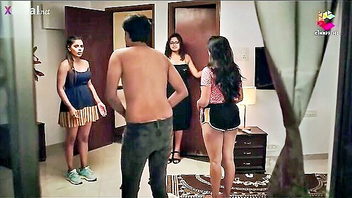 Indian aunty group tease creampie sex video