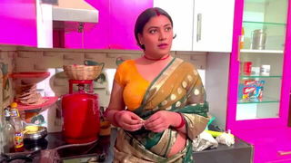 Hotty Ragini kitchen saree anal porn clip