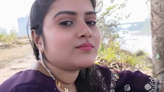 Indian beauty in purple dress porn video